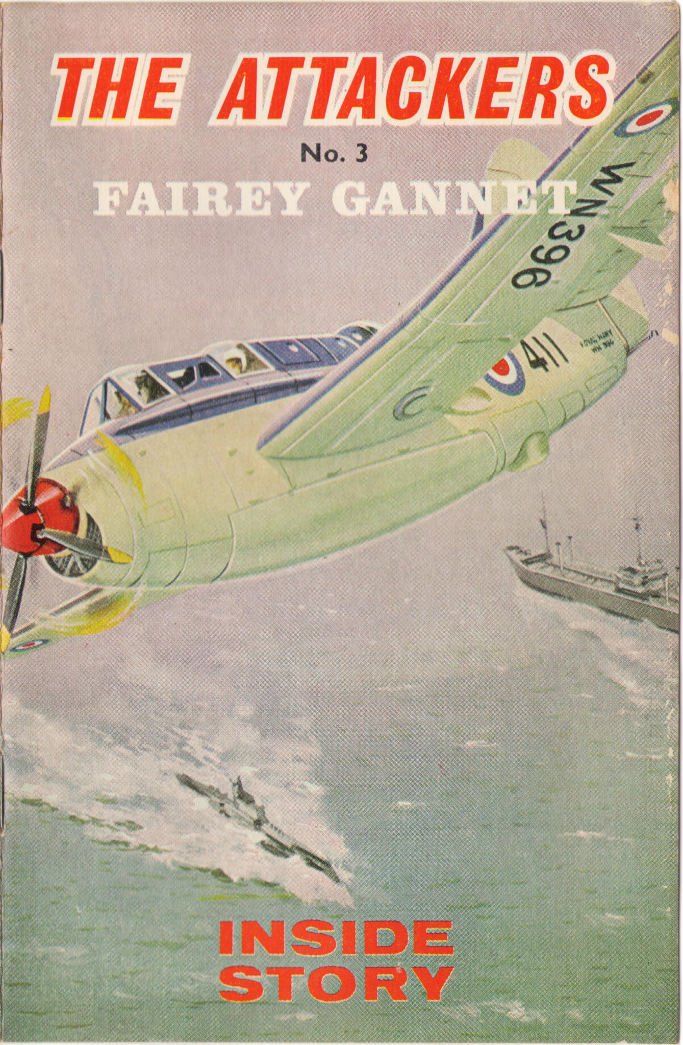 inside story FROG The Attackers Series F145 Fairey Gannet, IMA Ltd, 1965, Front cover